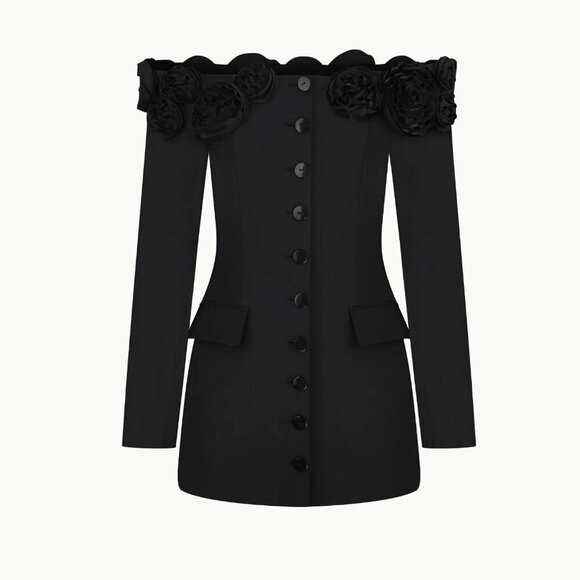 NWT Anna October Vanda Dress in Black size medium - Picture 2 of 9